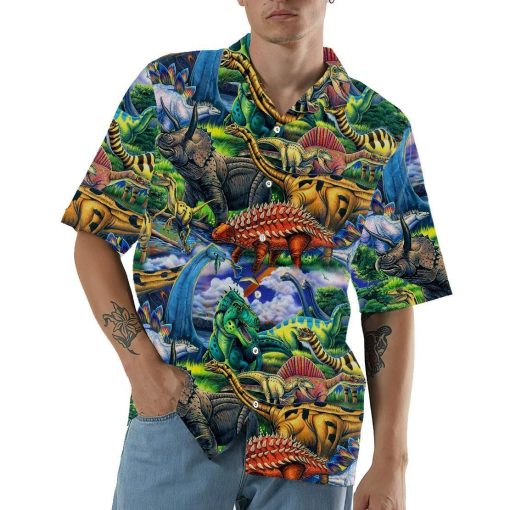 Gearhumans 3D Dinosaur Hawaii Shirt ZZ2904211 Hawai Shirt