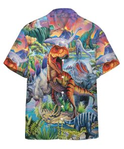 Gearhumans 3D Dinosaur World Hawaiian Custom Short Sleeve Shirts GW1406215 Hawai Shirt Short Sleeve Shirt S 