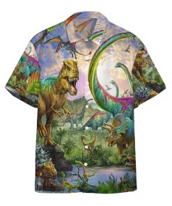 Gearhumans 3D Dinosaurs Park Hawaii Custom Short Sleeve Shirts GW1506211 Hawai Shirt Hawai Shirt S 