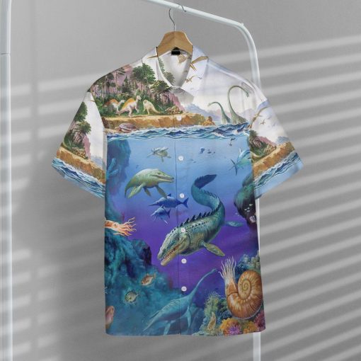 Gearhumans 3D Dinosaurs Population Hawaii Shirt ZK2505216 Hawai Shirt