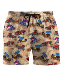 Gearhumans 3D Dirt Track Racing Hawaii Custom Beach Shorts Swim Trunks GS14052125 Men Shorts Men Shorts S 