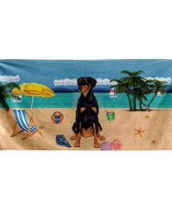 Gearhumans 3D Doberman Dog Custom Beach Towel GW1205214 Towel Towel 60''x30'' 