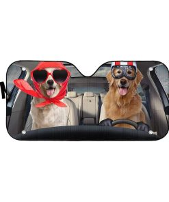 gearhumans 3D Dog Custom Car Auto Sunshade GH250516 Auto Sunshade 57''x27.5'' 