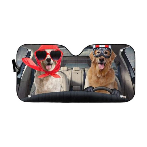 gearhumans 3D Dog Custom Car Auto Sunshade GH250516 Auto Sunshade 57''x27.5''