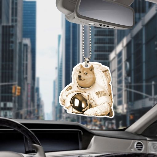 Gearhumans 3D Doge Astronaut Custom Car Hanging GO25052114 Car Hanging