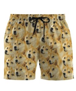 Gearhumans 3D Doge Meme Custom Beach Shorts Swim Trunks GO17052123 Men Shorts Men Shorts S 