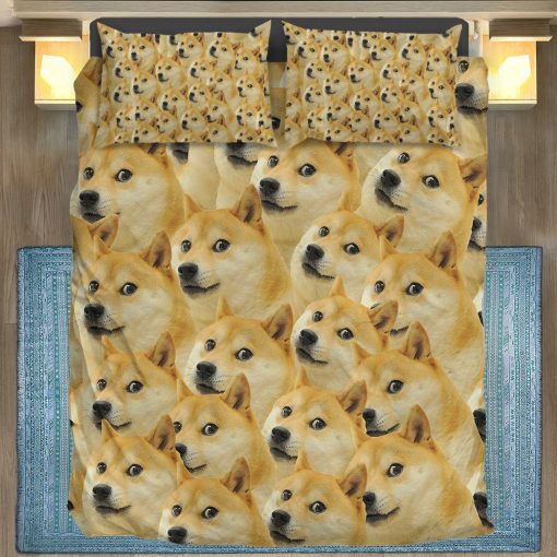 Gearhumans 3D Doge Meme Custom Bedding Set GO19052116 Bedding Set
