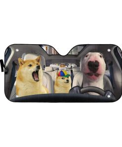 gearhumans 3D Doge Meme Custom Car Auto Sunshade GW18067 Auto Sunshade 57''x27.5'' 