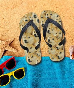 Gearhumans 3D Doge Meme Custom Flipflop GO21052110 Flipflop Women 35EU 