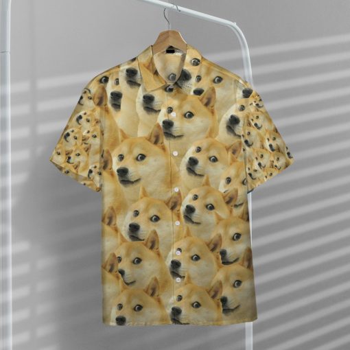 Gearhumans 3D Doge Meme Custom Hawaii Shirt GO12052121 Hawai Shirt