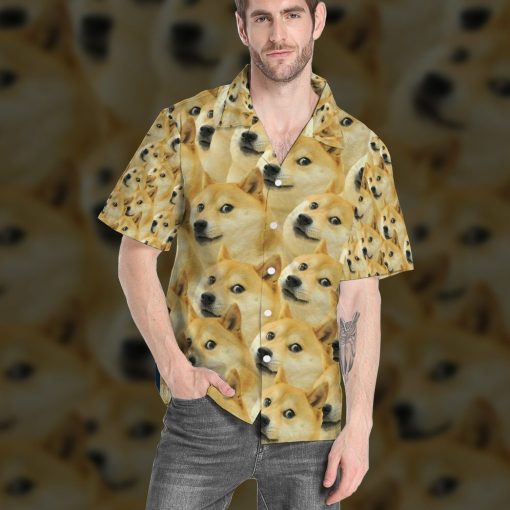Gearhumans 3D Doge Meme Custom Hawaii Shirt GO12052121 Hawai Shirt