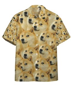 Gearhumans 3D Doge Meme Custom Hawaii Shirt GO12052121 Hawai Shirt Short Sleeve Shirt S 