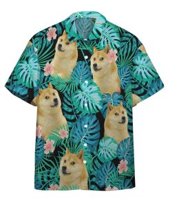 Gearhumans 3D Doge Meme Hawaiian Custom Short Sleeve Shirt GW2405217 Hawai Shirt Short Sleeve Shirt S 