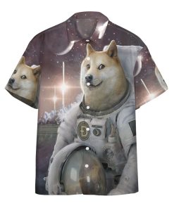 Gearhumans 3D Doge To The Moon Custom Hoodie Tshirt Apparel GO14052113 Hawai Shirt Short Sleeve Shirt S