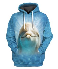 Gearhumans 3D Dolphin Custom Tshirt Hoodie Apparel GW02062128 3D Apparel Hoodie S 