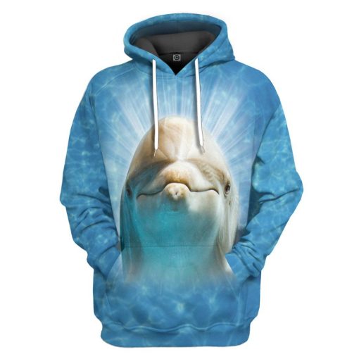 Gearhumans 3D Dolphin Custom Tshirt Hoodie Apparel 1 Gearhumans 3D Dolphin Custom Tshirt Hoodie Apparel GW02062128 3D Apparel Hoodie S