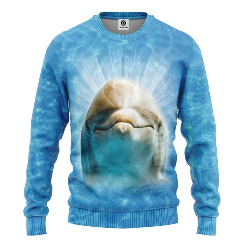 Gearhumans 3D Dolphin Custom Tshirt Hoodie Apparel 2 Gearhumans 3D Dolphin Custom Tshirt Hoodie Apparel GW02062128 3D Apparel Long Sleeve S
