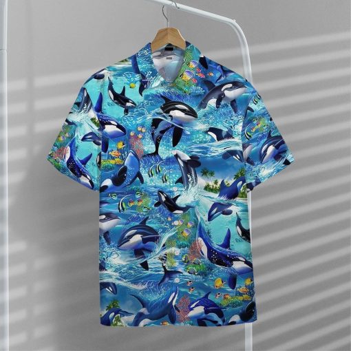 Gearhumans 3D Dolphins Hawaii Shirt ZZ1905214 Hawai Shirt