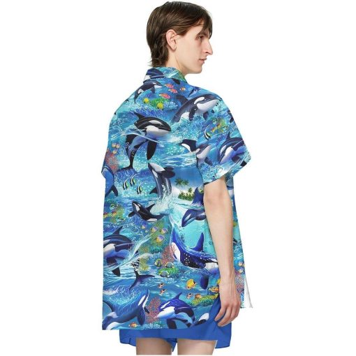 Gearhumans 3D Dolphins Hawaii Shirt ZZ1905214 Hawai Shirt