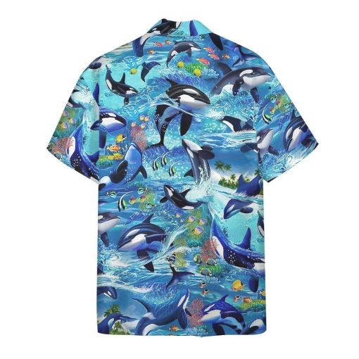 Gearhumans 3D Dolphins Hawaii Shirt ZZ1905214 Hawai Shirt