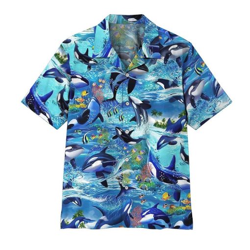 Gearhumans 3D Dolphins Hawaii Shirt ZZ1905214 Hawai Shirt Short Sleeve Shirt S