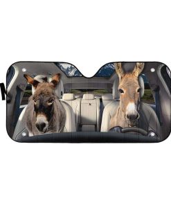 gearhumans 3D Donkey Custom Car Auto Sunshade GL030824 Auto Sunshade 57''x27.5'' 