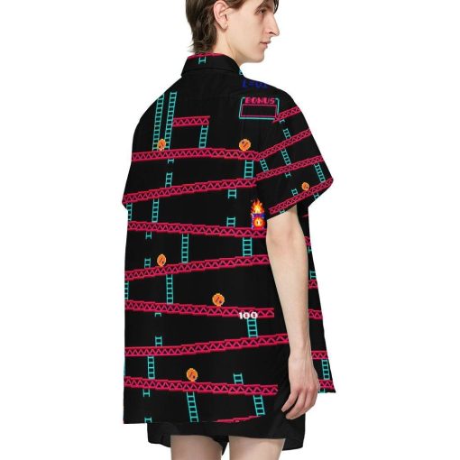 Gearhumans 3D Donkey Kong Gameplay Hawaii Shirt ZK2704215 Hawai Shirt