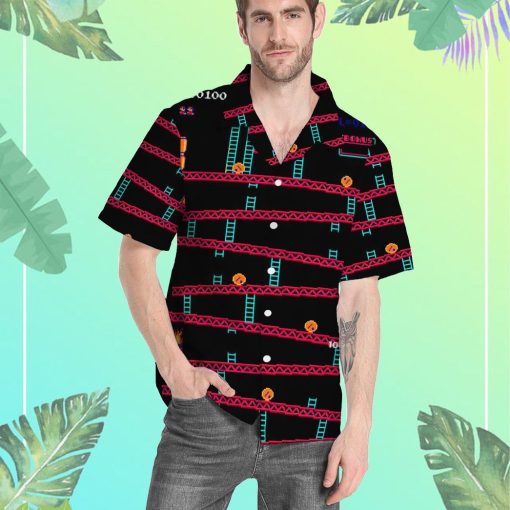 Gearhumans 3D Donkey Kong Gameplay Hawaii Shirt ZK2704215 Hawai Shirt