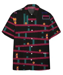 Gearhumans 3D Donkey Kong Gameplay Hawaii Shirt ZK2704215 Hawai Shirt Short Sleeve Shirt S 