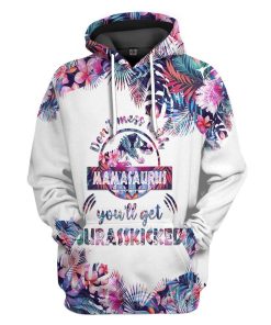 Gearhumans 3D Dont Mess With Mamasaurus Mothers Day Gift Custom Tshirt Hoodie Hollow Leggings Apparel GW230310 3D Apparel Hoodie S