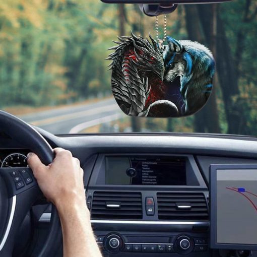 Gearhumans 3D Dragon And Wolf Car Hanging GJ25052108 Car Hanging