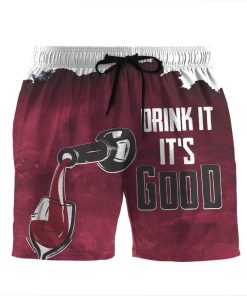 Gearhumans 3D Drink it its good Beach Shorts Swim Trunks GV070710 Men Shorts Men Shorts S