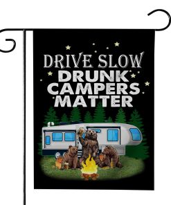 Gearhumans 3D Drive Slow Drunk Campers Matter Custom Flag GW0807214 House Flag House Flag S 