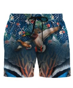 Gearhumans 3D Duck Hunting Hawaii Custom Beach Shorts Swim Trunks GS17052135 Men Shorts Men Shorts S