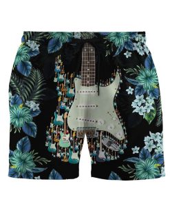 Gearhumans 3D Electric Guitar Hawaii Custom Beach Shorts Swim Trunks GS14052123 Men Shorts Men Shorts S 