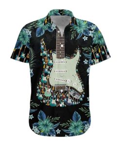 Gearhumans 3D Electric Guitar Hawaii Shirt hawaii Short Sleeve Shirt S