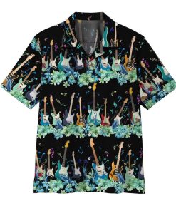 Gearhumans 3D Electric Guitar Hawaii Shirt ZZ13044 Hawai Shirt Short Sleeve Shirt S 