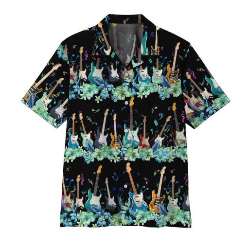 Gearhumans 3D Electric Guitar Hawaii Shirt ZZ13044 Hawai Shirt Short Sleeve Shirt S