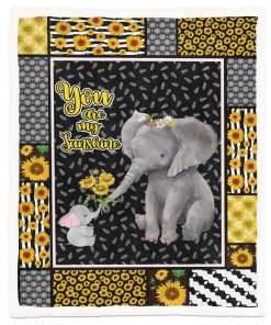 Gearhumans 3D Elephant Mom Mothers Day Gift Custom Blanket GW07043 Blanket Blanket M(51''x59'')