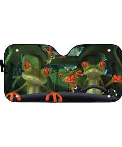 gearhumans 3D Fancy Frogs Custom Car Auto SunShade GN15077 Auto Sunshade 57''x27.5'' 