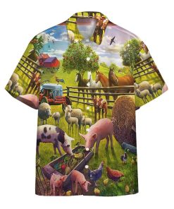 Gearhumans 3D Farm Animal Hawaii Shirt ZK2505215 Hawai Shirt Short Sleeve Shirt S 