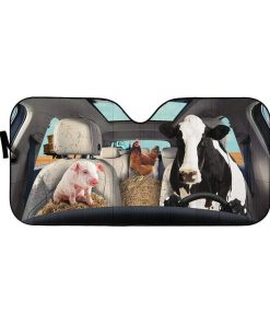 gearhumans 3D Farmstyle Custom Car Auto Sunshade GS220612 Auto Sunshade 57''x27.5'' 