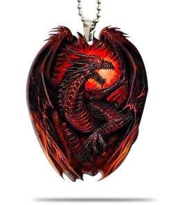 Gearhumans 3D Fire Dragon Car Hanging GJ26052106 Car Hanging Car Hanging/1 Pack 