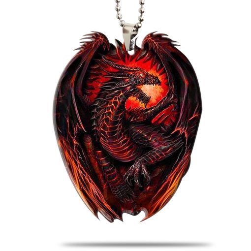 Gearhumans 3D Fire Dragon Car Hanging GJ26052106 Car Hanging Car Hanging/1 Pack