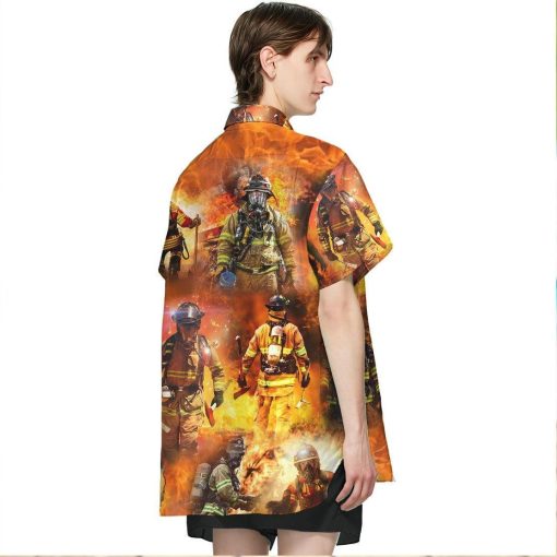 Gearhumans 3D Firefighter Hawaii Shirt ZZ08041 Hawai Shirt