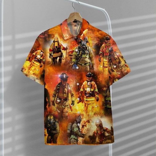 Gearhumans 3D Firefighter Hawaii Shirt ZZ08041 Hawai Shirt