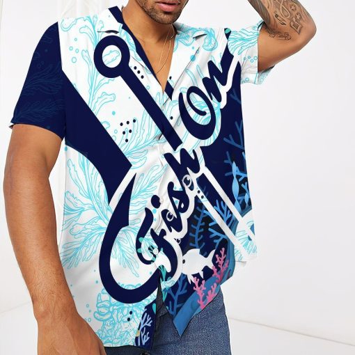 Gearhumans 3D Fish On Hook Hawaii Shirt ZZ08044 Hawai Shirt