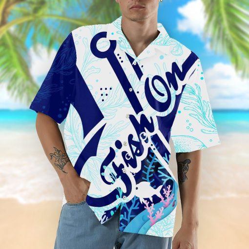 Gearhumans 3D Fish On Hook Hawaii Shirt ZZ08044 Hawai Shirt