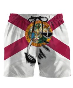 Gearhumans 3D Fishing Hooked American Flag Custom Beach Shorts Swim Trunk GS09062120 Men Shorts Men Shorts S 