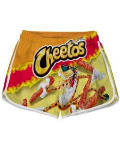 Gearhumans 3D Flaming Hot Cheetos Custom Beach Shorts swim trunks women GS28076 Women Shorts Women Shorts XS